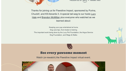 Amazon 'Pawsitive Impact' Web Page